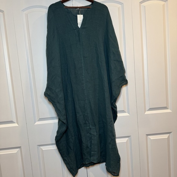 knee length dresses for ladies OYSHO. Long floral dress with linen Ts – Hibuy market main image 1